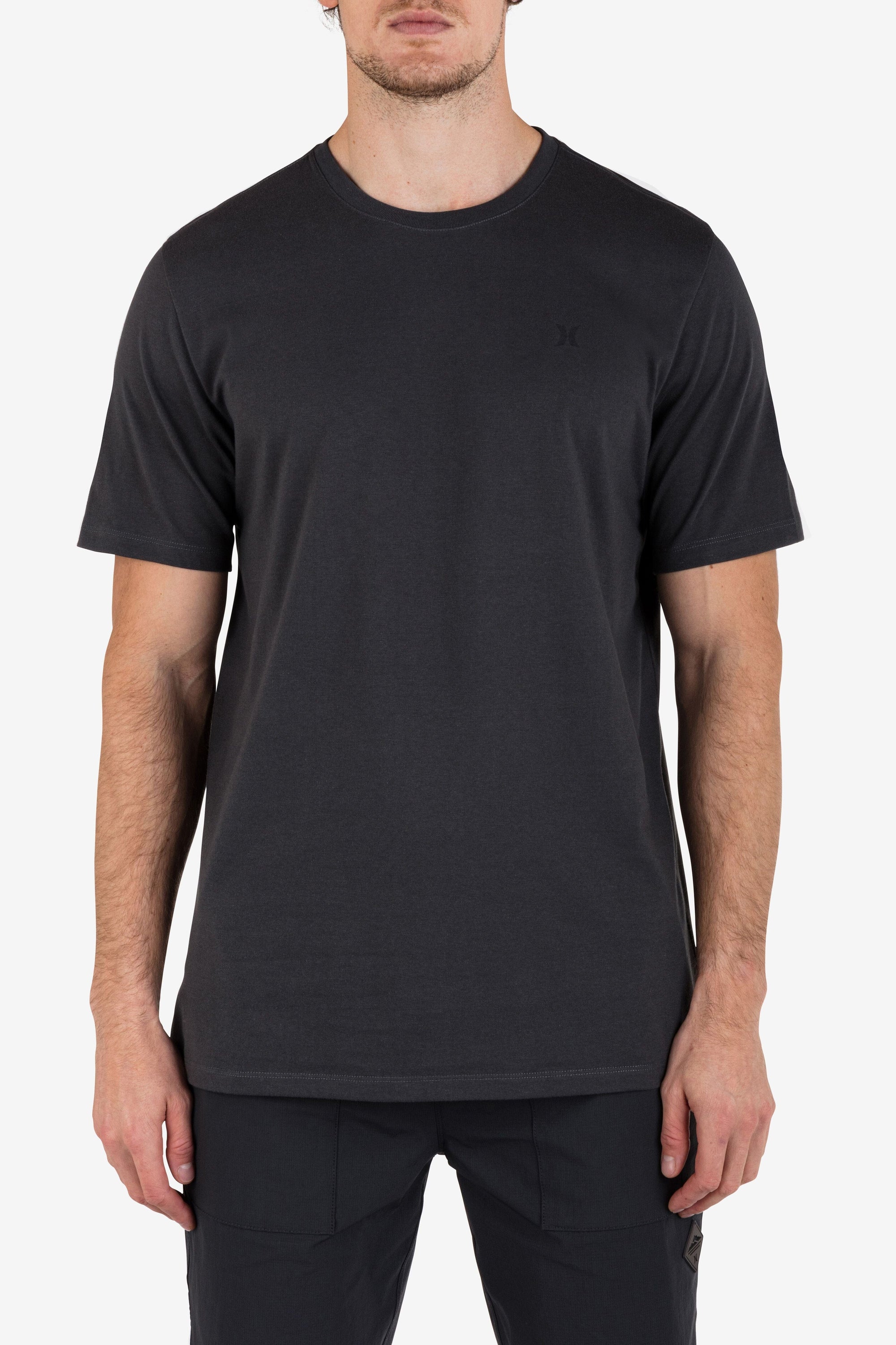 HURLEY Everyday Explore Icon T-Shirt Dark Stone Grey Men's Short Sleeve T-Shirts Hurley 