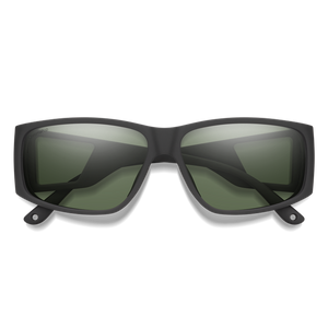 SMITH Monroe Peak Matte Black - ChromaPop Gray Green Polarized Sunglasses Sunglasses Smith 