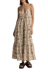 RHYTHM Women's Raya Paisley Tiered Midi Dress Natural Women's Dresses Rhythm 