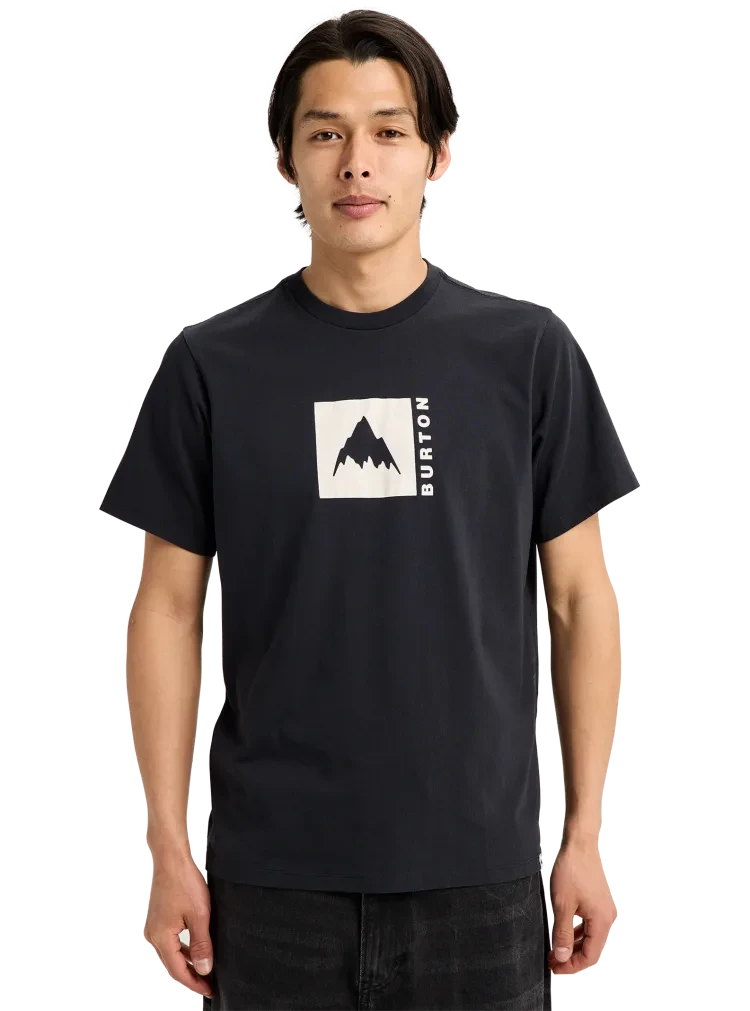 BURTON Classic Mountain Short Sleeve T-Shirt True Black Men's Short Sleeve T-Shirts Burton 