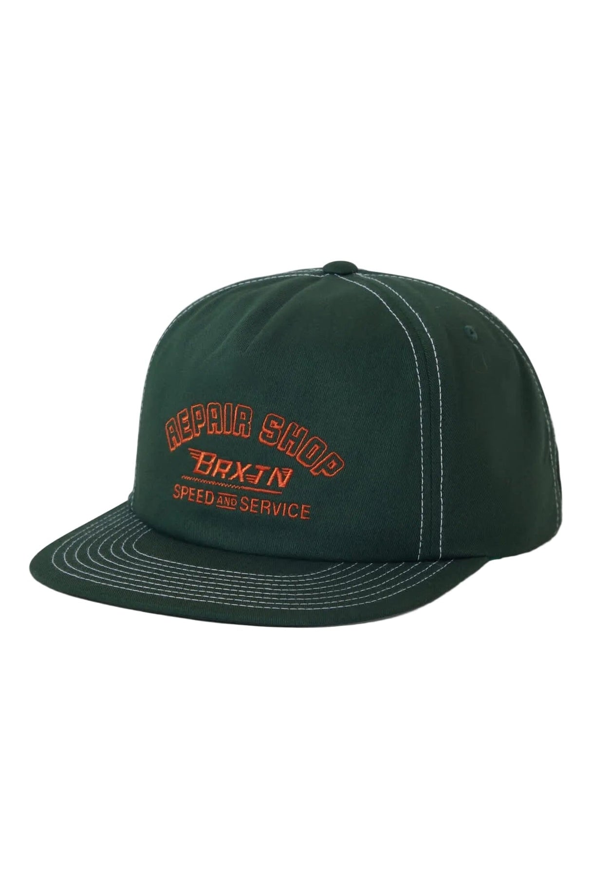 BRIXTON Repair Shop Snapback Hat Primal Green Men's Hats Brixton 