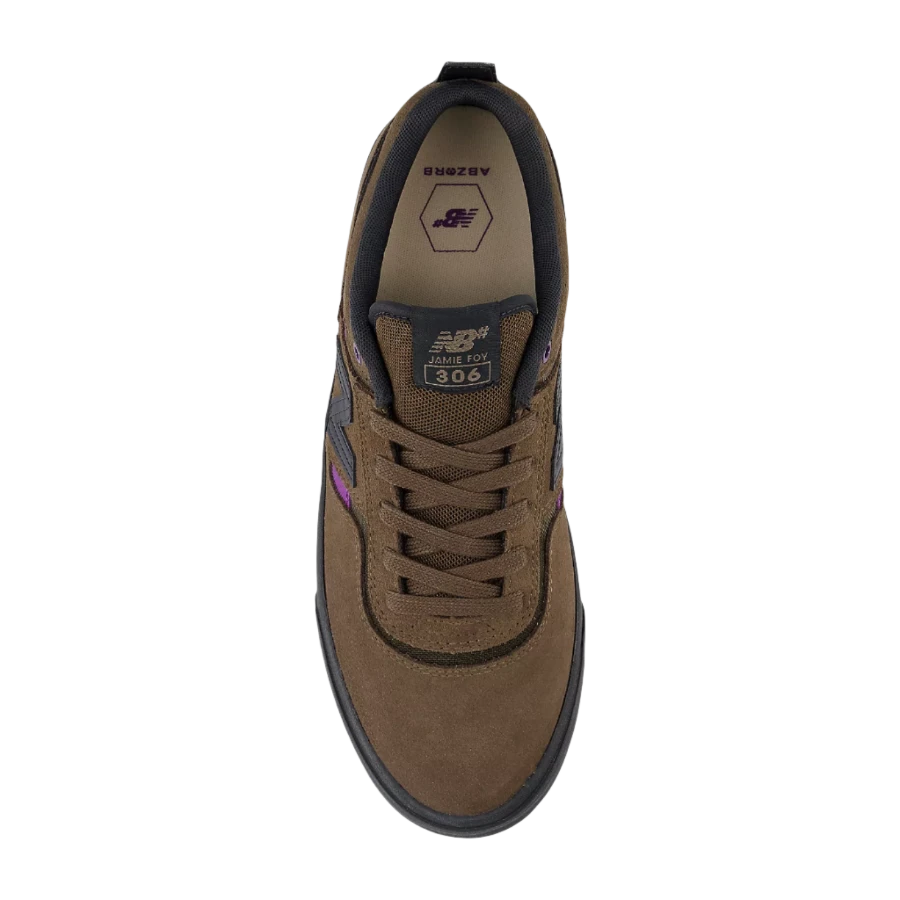 NB NUMERIC Jamie Foy 306 Shoes Brown/Purple Men's Skate Shoes New Balance 