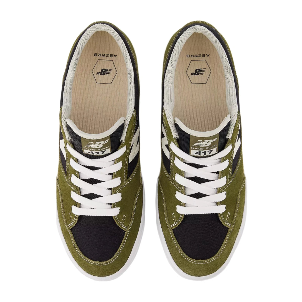 NB NUMERIC Franky Villani 417 Low Shoes Woodland/Black Men's Skate Shoes New Balance 