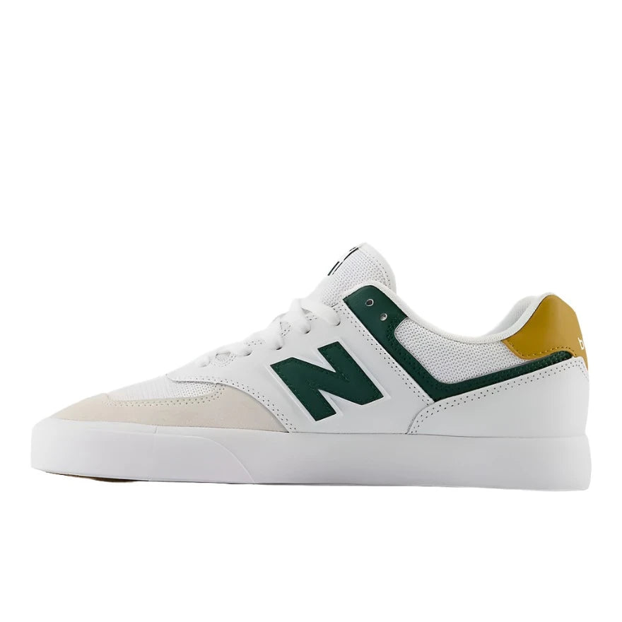 NB NUMERIC 574 Vulc Shoes White/Nightwatch Green Men's Skate Shoes New Balance 