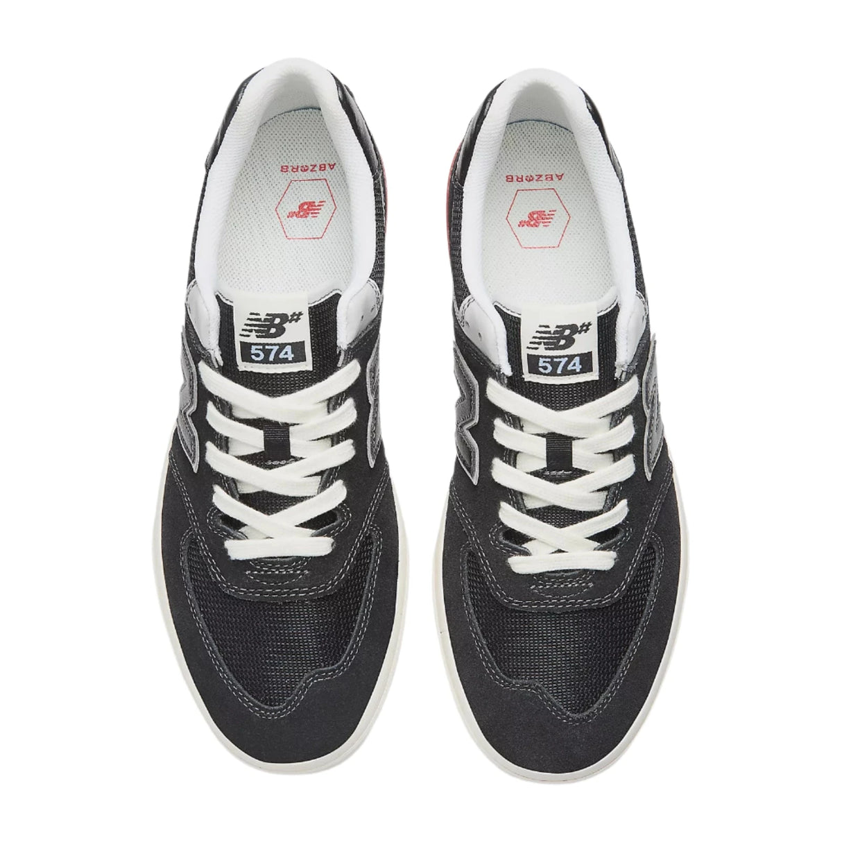 NB NUMERIC 574 Vulc Shoes Black/White Men's Skate Shoes New Balance 