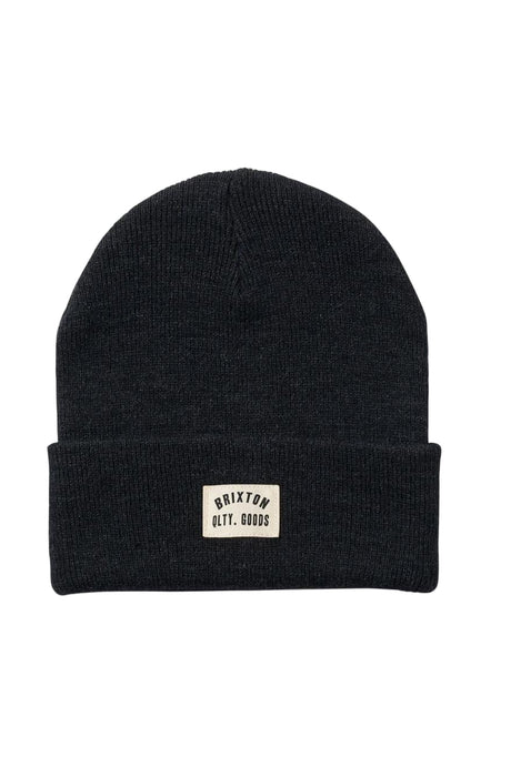 BRIXTON Woodburn Watch Cap Beanie Washed Black Men's Beanies Brixton 