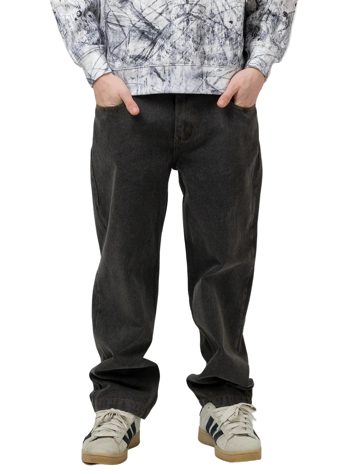 LOVIAH OG Baggy 5 Pocket Denim Pants Black Acid Wash Men's Denim Loviah 