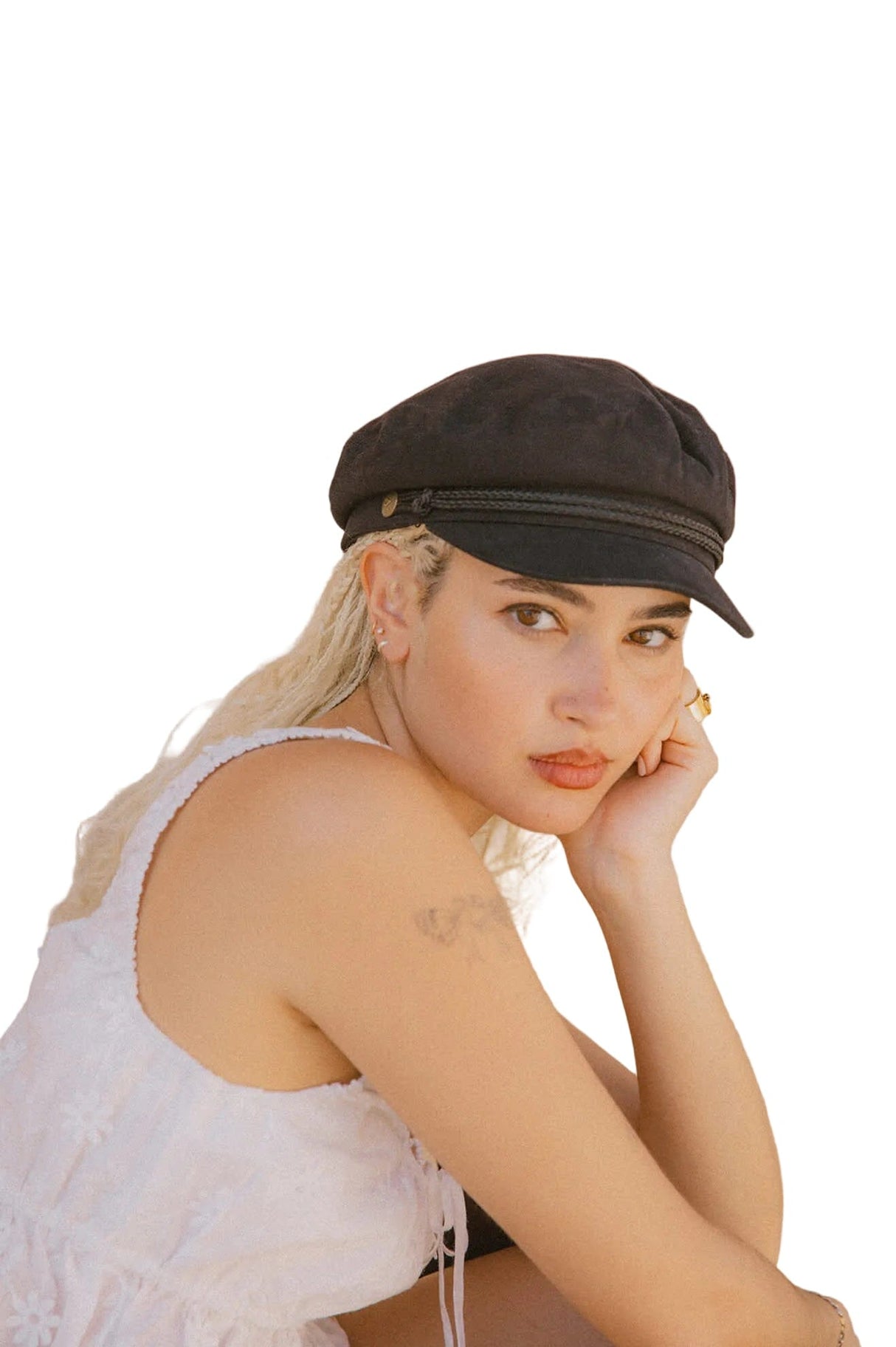 BRIXTON Women's Fiddler Fisherman Cap Black Women's Hats Brixton 