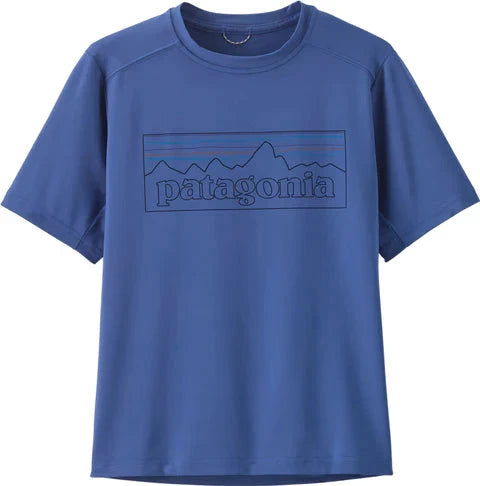PATAGONIA Kids Capilene Silkweight T-Shirt P-6 Outline/Eddy Blue Boy's T-Shirts Patagonia 