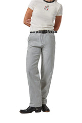 BRIXTON Women's Bedford Pants Azure Blue Pinstripe Women's Pants Brixton 