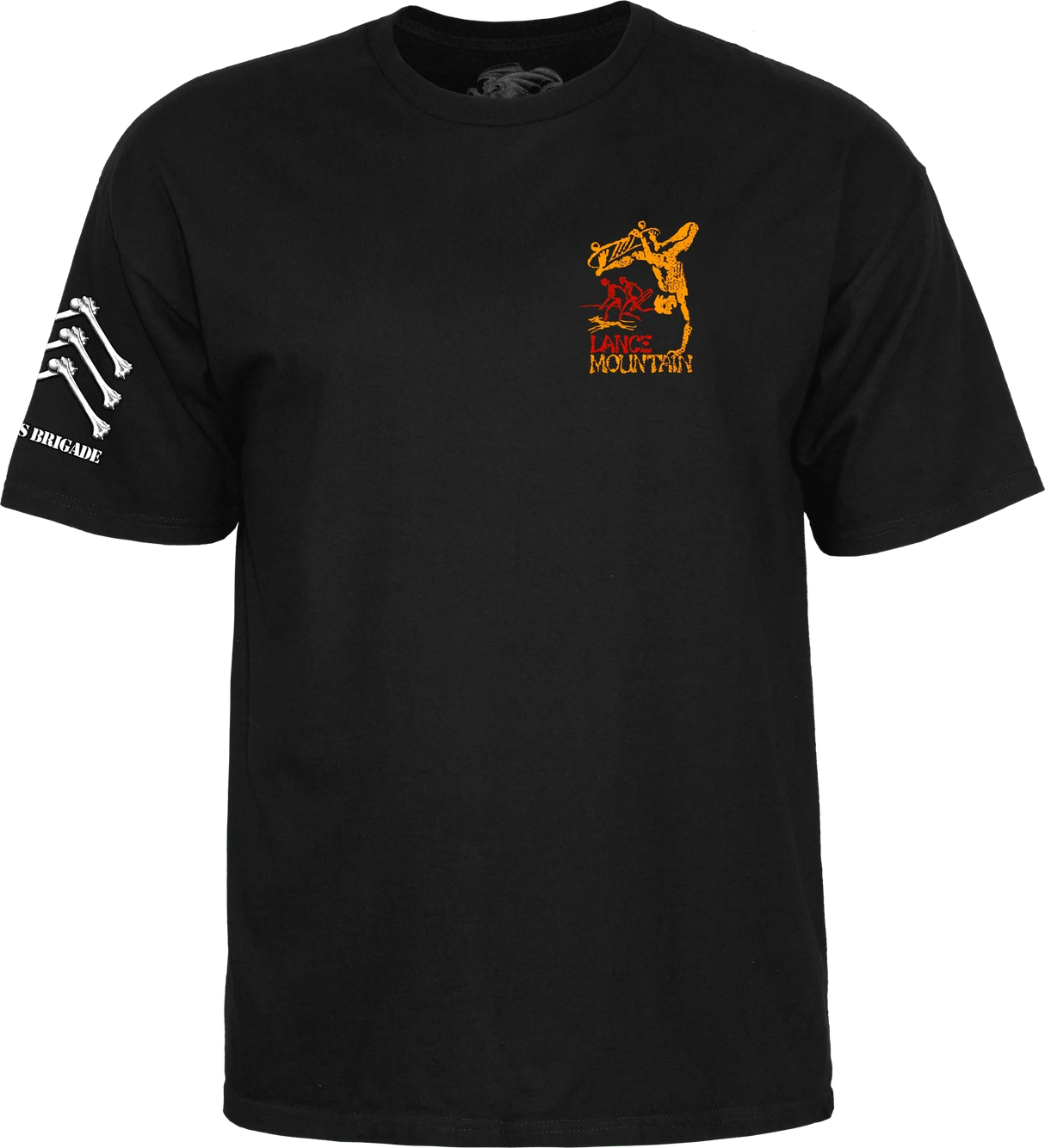 POWELL PERALTA Bones Brigade Mountain T-Shirt Black Men's Short Sleeve T-Shirts Powell Peralta 