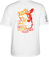 POWELL PERALTA Bones Brigade Mountain T-Shirt White Men's Short Sleeve T-Shirts Powell Peralta 