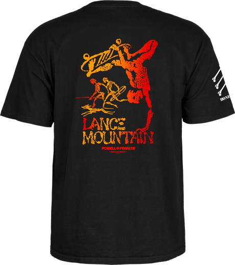 POWELL PERALTA Bones Brigade Mountain T-Shirt Black Men's Short Sleeve T-Shirts Powell Peralta 