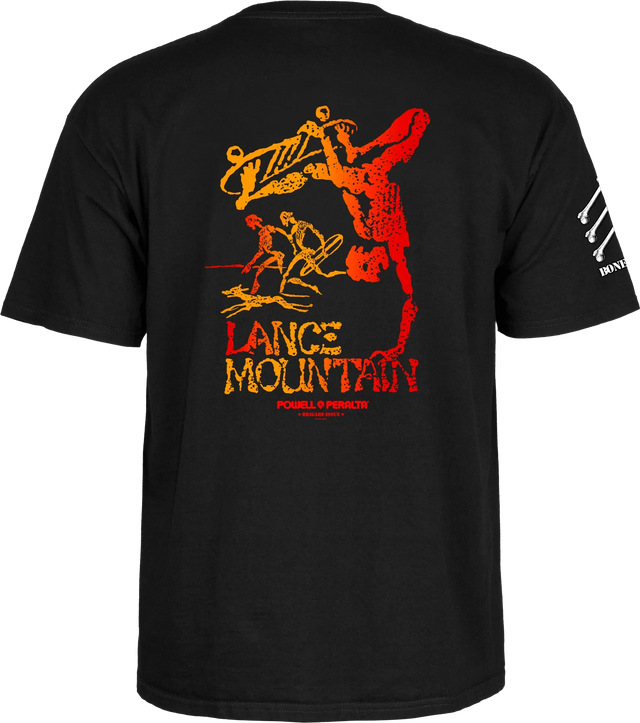 POWELL PERALTA Bones Brigade Mountain T-Shirt Black Men's Short Sleeve T-Shirts Powell Peralta 