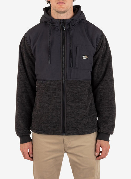 HURLEY Huron Burrito Zip Hoodie Dark Stone Grey Men's Zip Hoodies Hurley 