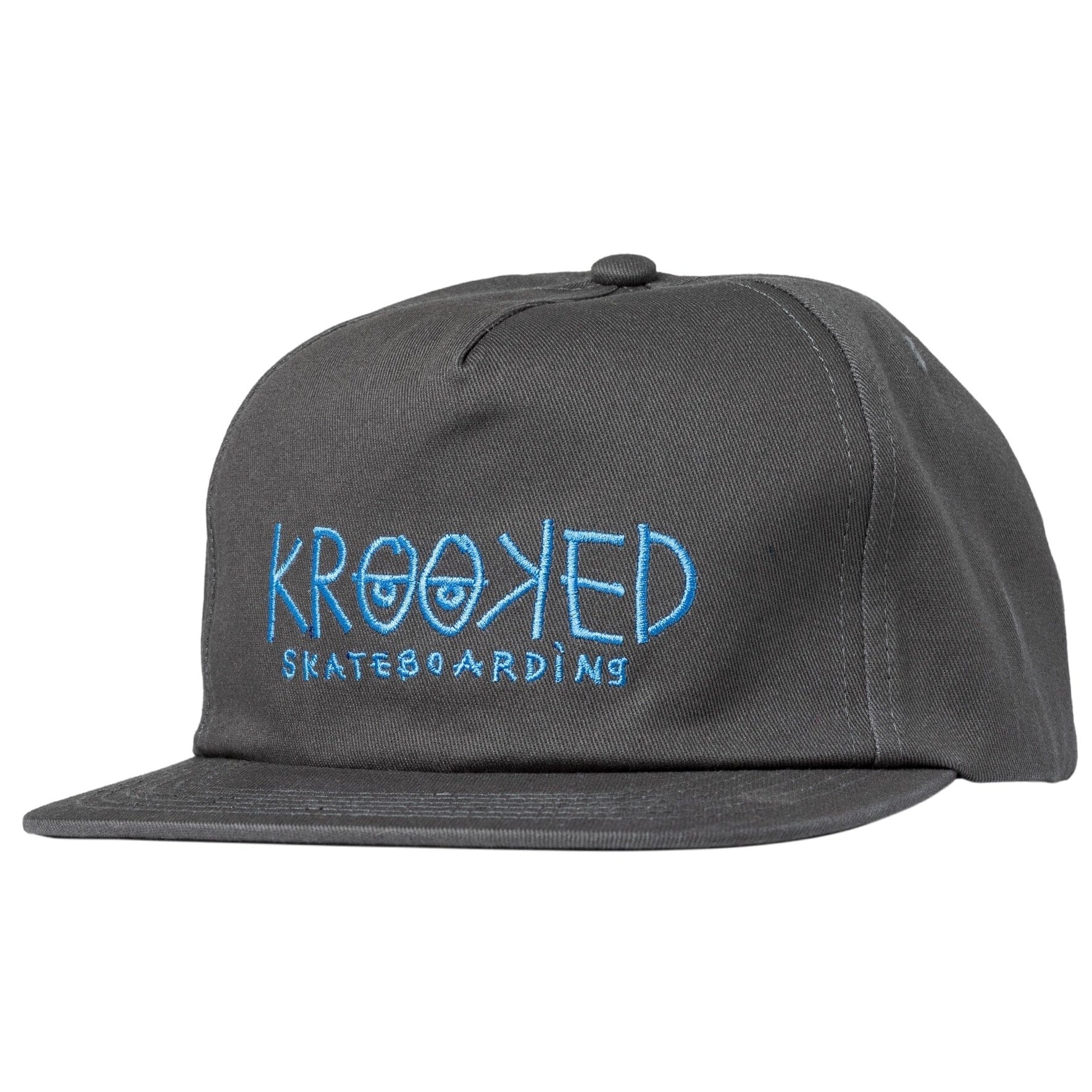 KROOKED Eyes Snapback Hat Silver/Blue Men's Hats Krooked 