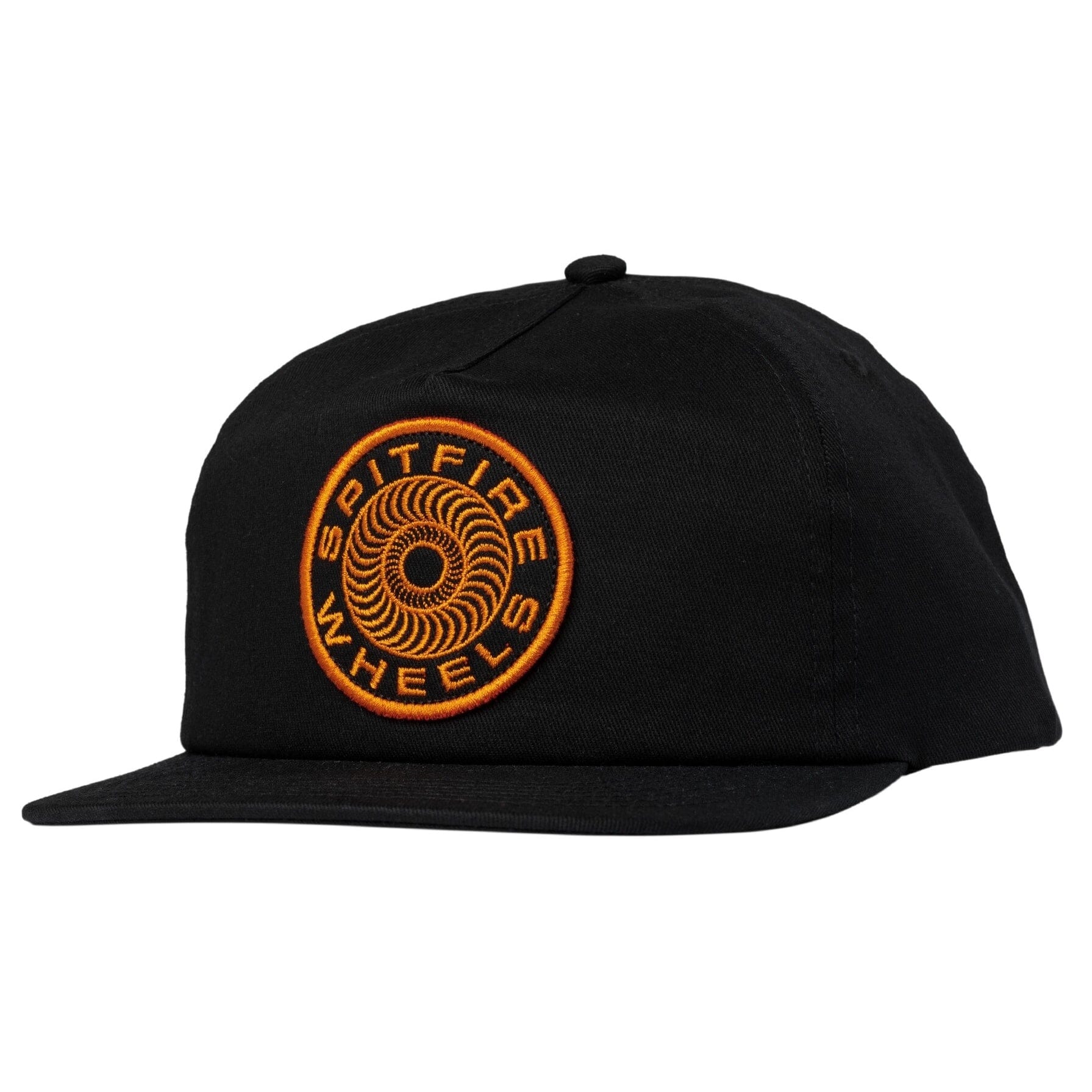 SPITFIRE Classic '87 Swirl Patch Snapback Hat Black/Orange Men's Hats Spitfire 