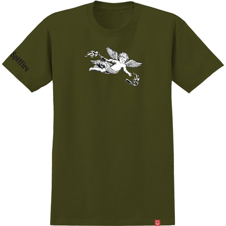 SPITFIRE Molotov T-Shirt Military Green Men's Short Sleeve T-Shirts Spitfire 