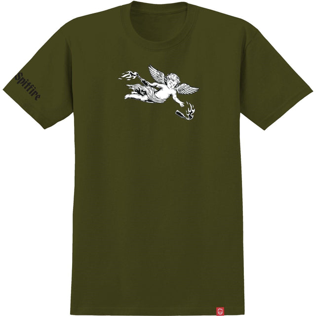 SPITFIRE Molotov T-Shirt Military Green Men's Short Sleeve T-Shirts Spitfire 