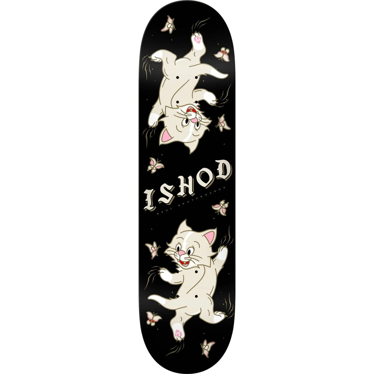 REAL Ishod Kitten Scratch 8.5 Twin Tail Skateboard Deck
