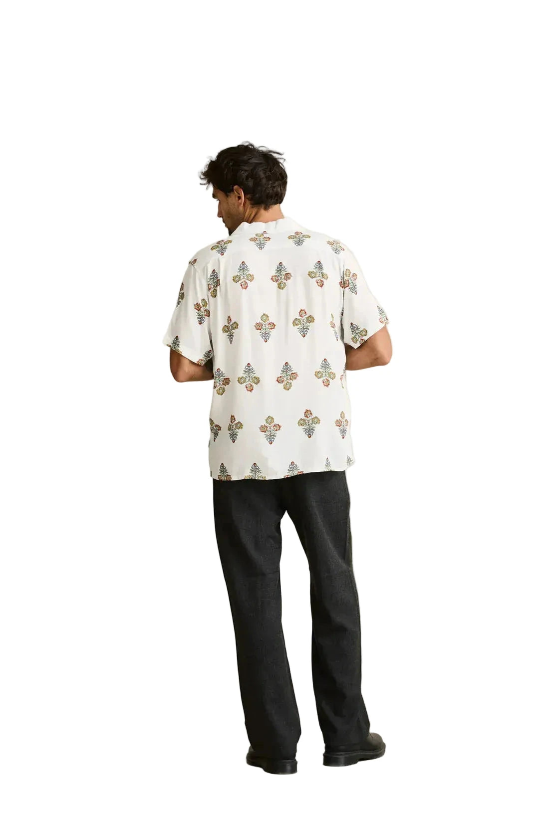 RHYTHM Bouquet Short Sleeve Button Up Shirt Natural Rhythm 