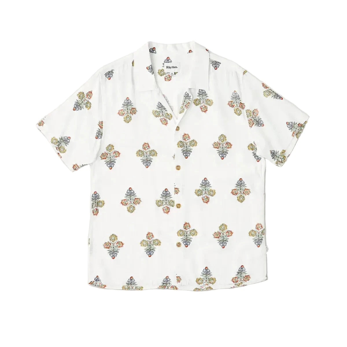 RHYTHM Bouquet Short Sleeve Button Up Shirt Natural Rhythm 
