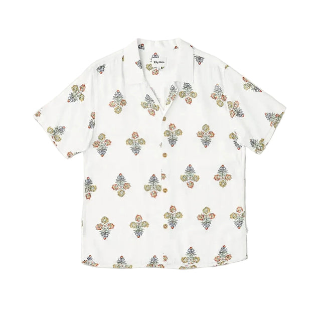RHYTHM Bouquet Short Sleeve Button Up Shirt Natural Rhythm 