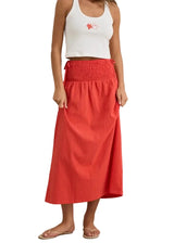 RHYTHM Women's Alana Tie Side Maxi Skirt Red Women's Skirts Rhythm 
