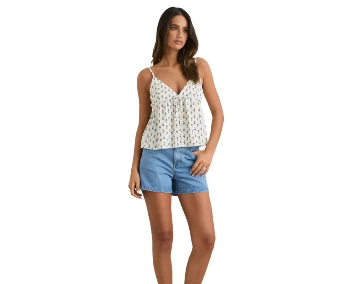 RHYTHM Women's Seacliff Cami Top Natural Women's Tank Tops and Halter Tops Rhythm 
