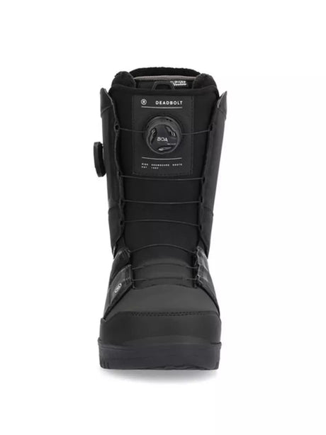 Ride Deadbolt Zonal Men's Snowboard Boots 2025 – BOA Zonal Fit, Intuition Support Foam Liner, Tongue Tied
