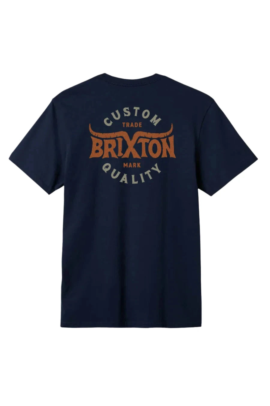 BRIXTON Gibson T-Shirt Washed Navy Worn Wash Men's Short Sleeve T-Shirts Brixton 