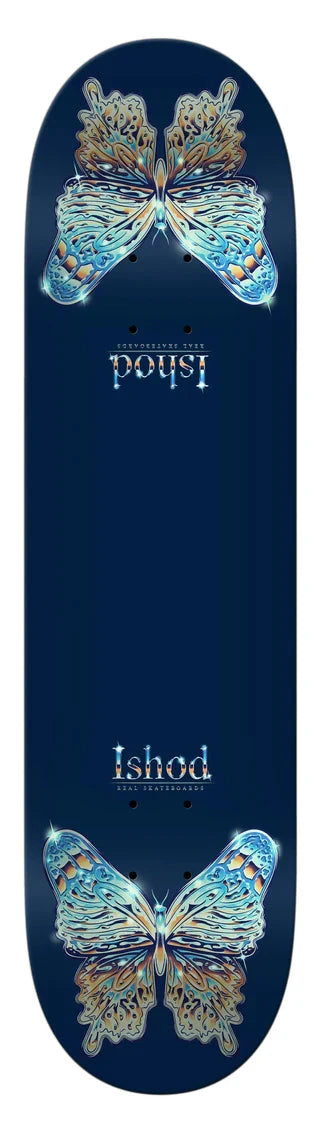 REAL Ishod Mariposa Chrome Redux 8.25 Twin Tail Skateboard Deck Skateboard Decks Real 