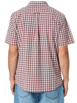 VOLCOM Louie Check Button-Up Shirt Light Blue Acid Men's Short Sleeve Button Up Shirts Volcom 