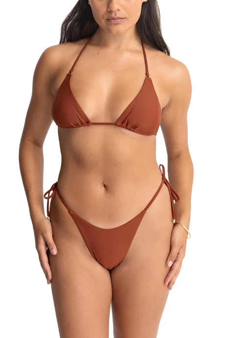 RHYTHM Women's Classic Slide Triangle Top Rust Women's Bikini Tops Rhythm 