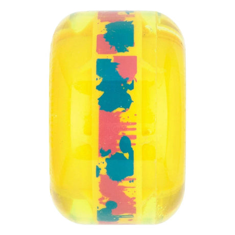 RICTA Clouds Clear Splatter Camo Yellow 78A 54mm Skateboard Wheels Skateboard Wheels Ricta 