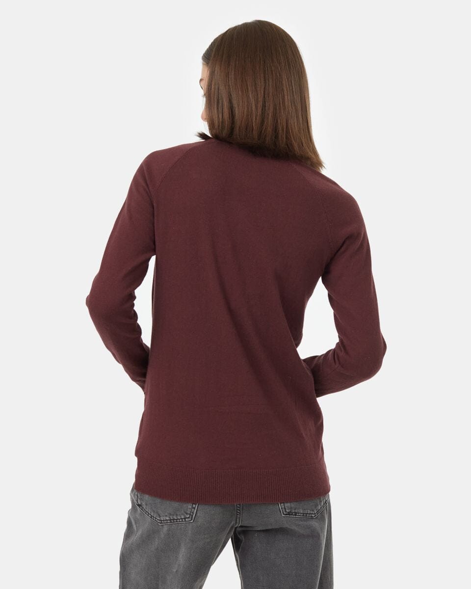 TENTREE Women's Highline Cotton Acre Sweater Mulberry Women's Sweaters Tentree 
