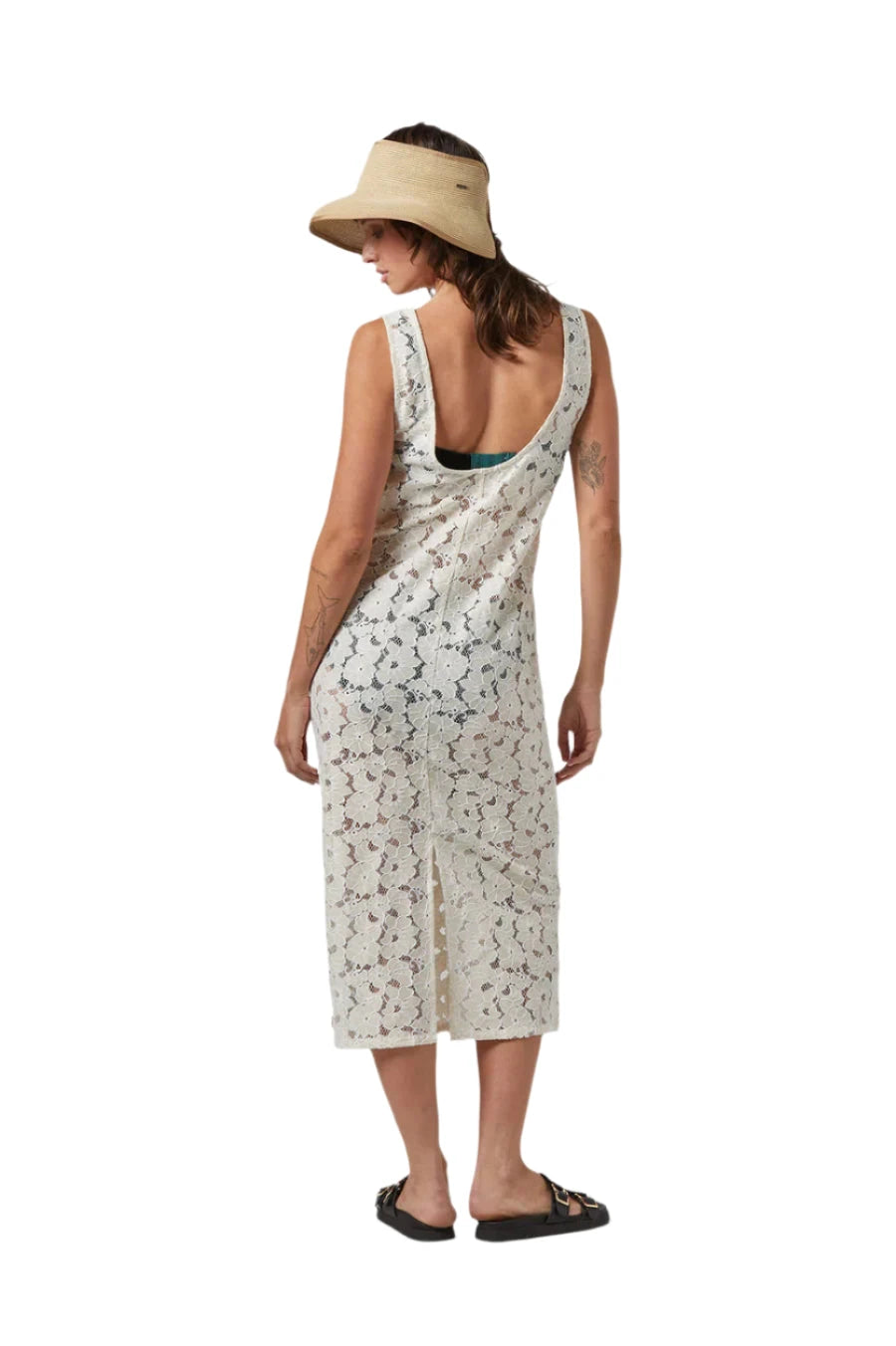 BRIXTON Women's Lace Cover Up Dress Whitecap Women's Dresses Brixton 