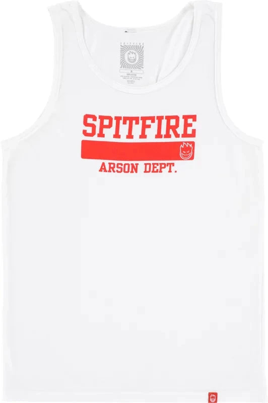 SPITFIRE Arson Dept Tank White/Red Men's Tank Tops Spitfire 