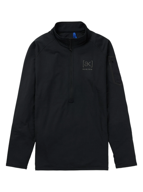 BURTON [ak] Helium Grid Half-Zip Fleece True Black Men's Base Layers Burton 