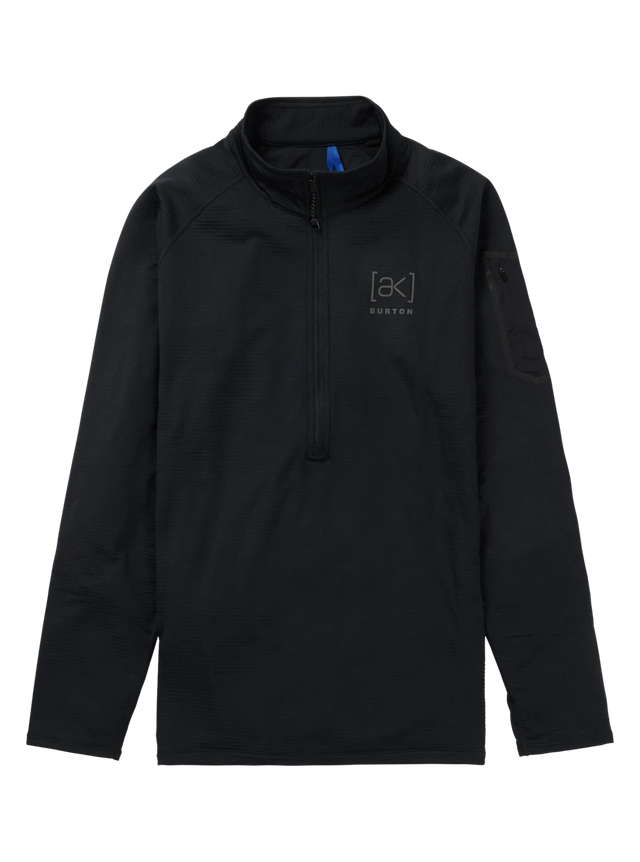 BURTON [ak] Helium Grid Half-Zip Fleece True Black Men's Base Layers Burton 
