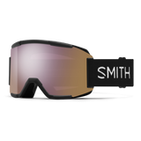 SMITH Squad Black - ChromaPop Everyday Rose Gold Mirror + Clear Snow Goggle Snow Goggles Smith 