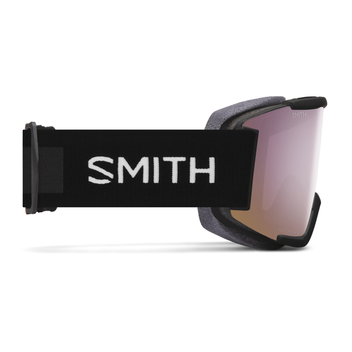 SMITH Squad Black - ChromaPop Everyday Rose Gold Mirror + Clear Snow Goggle Snow Goggles Smith 