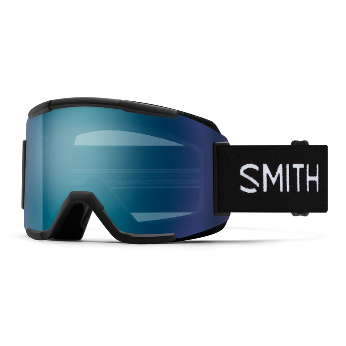SMITH Squad Black - ChromaPop Everyday Blue Mirror + Yellow Snow Goggle Snow Goggles Smith 