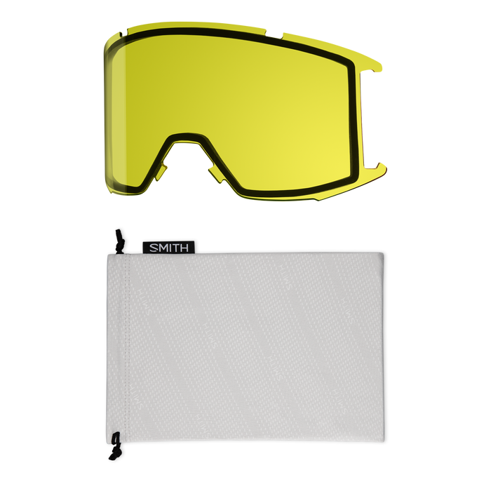 SMITH Squad Black - ChromaPop Everyday Blue Mirror + Yellow Snow Goggle Snow Goggles Smith 