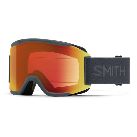 SMITH Squad Slate - ChromaPop Everyday Red Mirror Lens + Clear Snow Goggle Snow Goggles Smith 