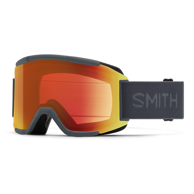 SMITH Squad Slate - ChromaPop Everyday Red Mirror Lens + Clear Snow Goggle Snow Goggles Smith 