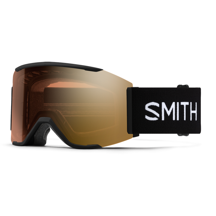 SMITH Squad MAG Black - ChromaPop Pro Photochromic Gold Mirror + ChromaPop Storm Blue Sensor Mirror Snow Goggle Snow Goggles Smith 