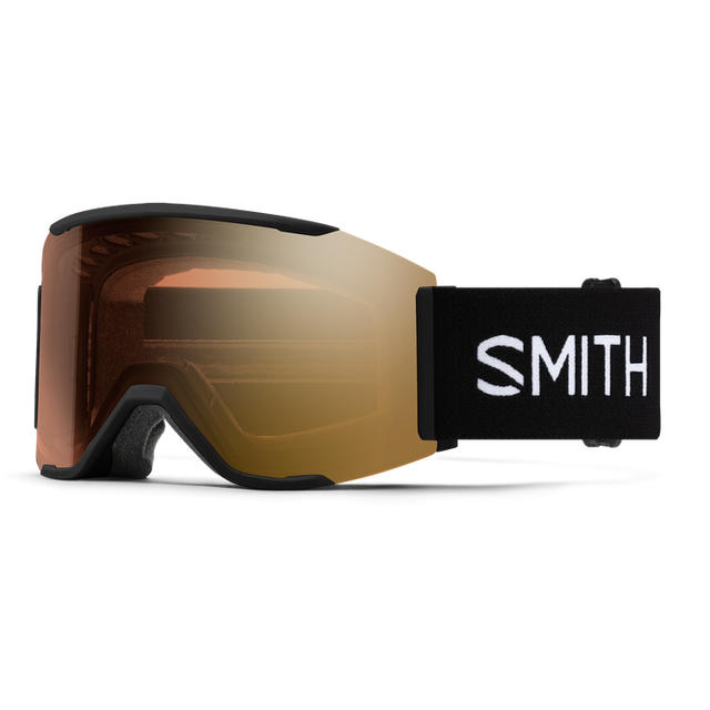 SMITH Squad MAG Black - ChromaPop Pro Photochromic Gold Mirror + ChromaPop Storm Blue Sensor Mirror Snow Goggle Snow Goggles Smith 
