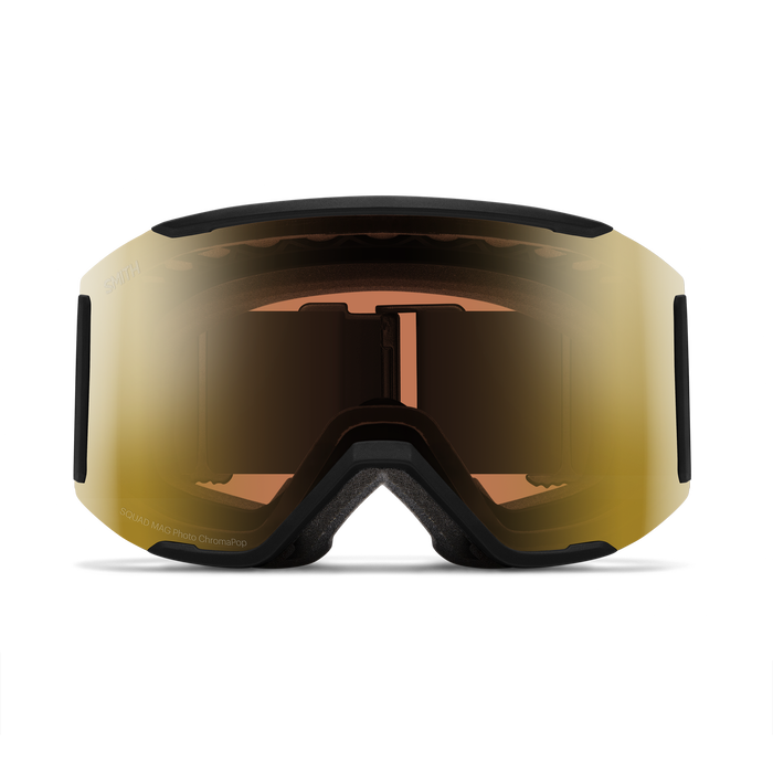 SMITH Squad MAG Black - ChromaPop Pro Photochromic Gold Mirror + ChromaPop Storm Blue Sensor Mirror Snow Goggle Snow Goggles Smith 