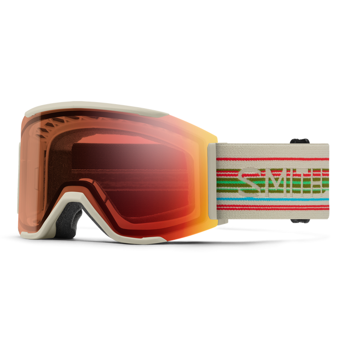 SMITH Squad MAG Chalk Straightline - ChromaPop Pro Photochromic Red Mirror + ChromaPop Storm Blue Sensor Mirror Snow Goggle Snow Goggles Smith 